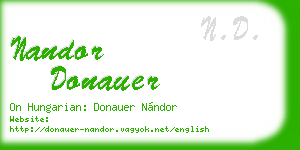 nandor donauer business card