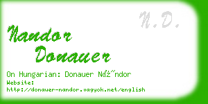 nandor donauer business card